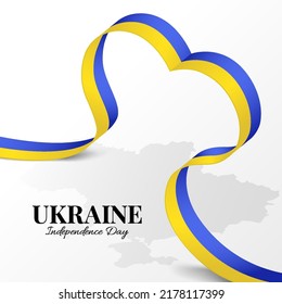 Vector Illustration of  Ukraine Independence Day. Ribbon
