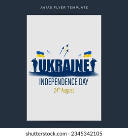 Vektorgrafik der Ukraine Unabhängigkeitstag Social-Media-Geschichte Feed-Mock-Up-4-Vorlage