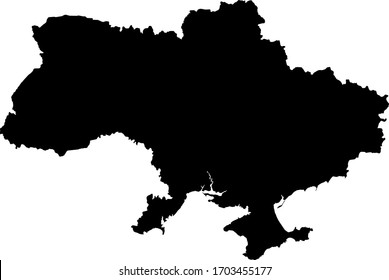 vector illustration of Ukraine map