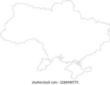 Vector illustration of Ukraine map