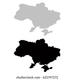 vector illustration of Ukraine map
