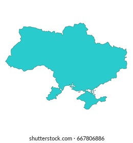 vector illustration of Ukraine map