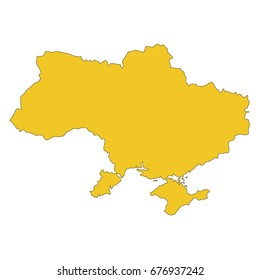 vector illustration of Ukraine map 