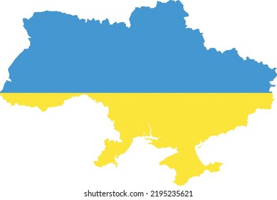Vektorgrafik der ukrainischen Karte und Flagge