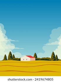 Vector illustration. Ukraine, postcard, vertical banner, poster. Tourism, travel.