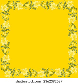 Illustration vectorielle de l'ornement floral ukrainien de style ethnique, identité, vyshyvanka, broderie pour les vêtements imprimés, sites web, bannières. Arrière-plan. Conception géométrique, bordure, espace de copie, cadre