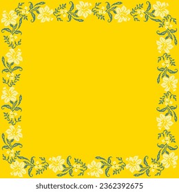 Illustration vectorielle de l'ornement floral ukrainien de style ethnique, identité, vyshyvanka, broderie pour les vêtements imprimés, sites web, bannières. Arrière-plan. Conception géométrique, bordure, espace de copie, cadre