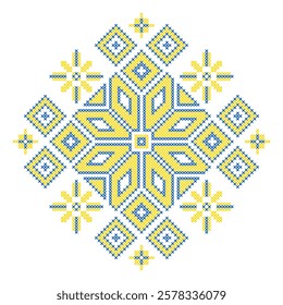 Vector illustration of Ukrainian folk ornament. Ethnic ornament. Traditional Ukrainian folk art knitted