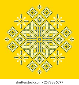 Vector illustration of Ukrainian folk ornament. Ethnic ornament. Traditional Ukrainian folk art knitted