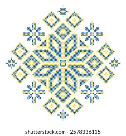 Vector illustration of Ukrainian folk ornament. Ethnic ornament. Traditional Ukrainian folk art knitted