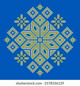 Vector illustration of Ukrainian folk ornament. Ethnic ornament. Traditional Ukrainian folk art knitted