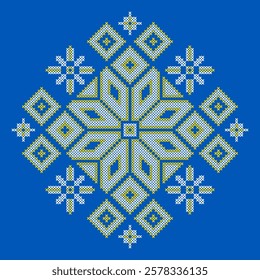 Vector illustration of Ukrainian folk ornament. Ethnic ornament. Traditional Ukrainian folk art knitted