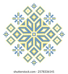 Vector illustration of Ukrainian folk ornament. Ethnic ornament. Traditional Ukrainian folk art knitted