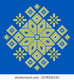 Vector illustration of Ukrainian folk ornament. Ethnic ornament. Traditional Ukrainian folk art knitted