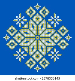 Vector illustration of Ukrainian folk ornament. Ethnic ornament. Traditional Ukrainian folk art knitted