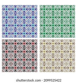 Vector Illustration Of Ukrainian Folk Seamless Pattern Ornament. Ethnic Ornament. Border Element Isolated On A White Background
