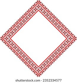 Vector illustration of Ukrainian ornament in ethnic style, identity, vyshyvanka, embroidery for print clothes, websites, banners. Background. Geometric design