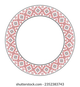 Illustration vectorielle de l'ornement ukrainien dans le style floral ethnique, identité, vyshyvanka, broderie pour les vêtements imprimés, sites web, bannières. Arrière-plan. Conception géométrique