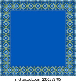 Illustration vectorielle de l'ornement ukrainien dans le style floral ethnique, identité, vyshyvanka, broderie pour les vêtements imprimés, sites web, bannières. Arrière-plan. Conception géométrique
