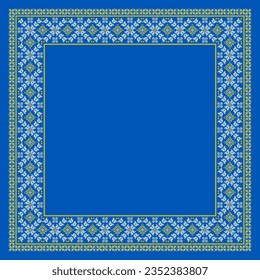 Illustration vectorielle de l'ornement ukrainien dans le style floral ethnique, identité, vyshyvanka, broderie pour les vêtements imprimés, sites web, bannières. Arrière-plan. Conception géométrique