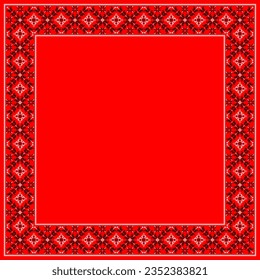 Illustration vectorielle de l'ornement ukrainien dans le style floral ethnique, identité, vyshyvanka, broderie pour les vêtements imprimés, sites web, bannières. Arrière-plan. Conception géométrique