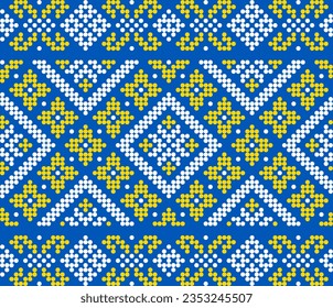 Illustration vectorielle de l'ornement ukrainien dans le style floral ethnique, identité, vyshyvanka, broderie pour les vêtements imprimés, sites web, bannières. Arrière-plan. Conception géométrique, bordure, espace de copie, cadre