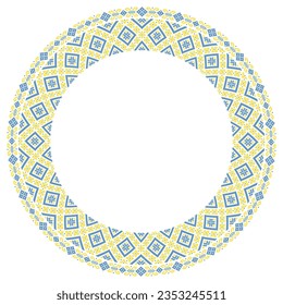 Illustration vectorielle de l'ornement ukrainien dans le style floral ethnique, identité, vyshyvanka, broderie pour les vêtements imprimés, sites web, bannières. Arrière-plan. Conception géométrique, bordure, espace de copie, cadre