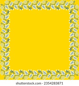 Illustration vectorielle de l'ornement ukrainien dans le style floral ethnique avec feuilles de chêne et de raisin et glands, grappes de raisin, identité, vyshyvanka, broderie pour les sites web, bannières. Background