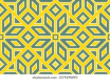 Vector illustration of Ukrainian ornament in ethnic style, identity, vyshyvanka, embroidery for print clothes, websites, banners. Background. Geometric design, border, copy space, frame