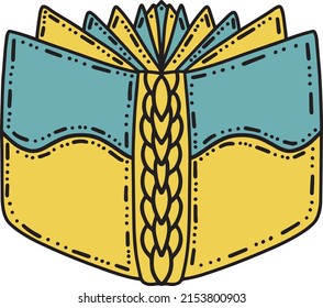 Vector illustration of Ukranian book. It is perfect as a print on different items, such as gift cards, invitations, logo, etc.