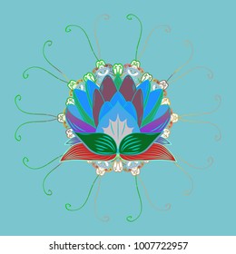 Vector illustration. Ultrafashionable fabric pattern. Organic motif background. Floral pattern.