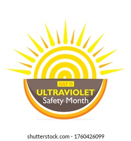 vector illustration of ultraviolet safety month concept poster or banner design