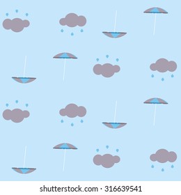 vector illustration of umbrella against the sun