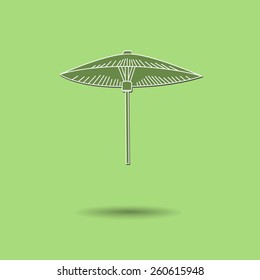Vector illustration of  Umbrella color background.