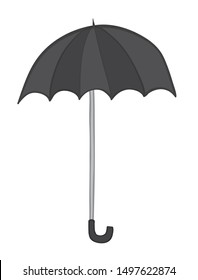 Vector illustration umbrella. Hand drawn. Colored outlines.