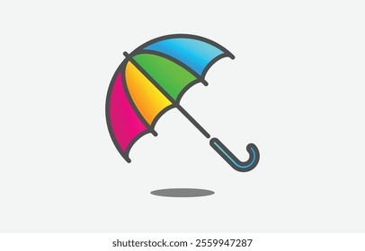 vector illustration of umbrella. Umbrella icon