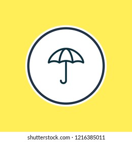 Vector illustration of umbrella icon line. Beautiful tourism element also can be used as gingham icon element.