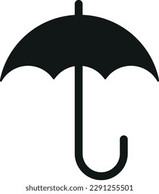 Vector illustration of an umbrella icon. Symbol of keeping dry. Protection against sun and rain.