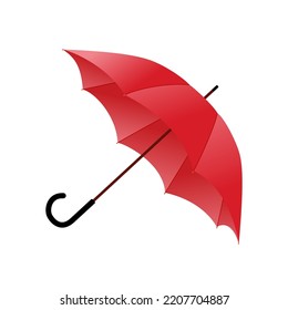 Ilustración vectorial del paraguas aislado sobre fondo blanco.