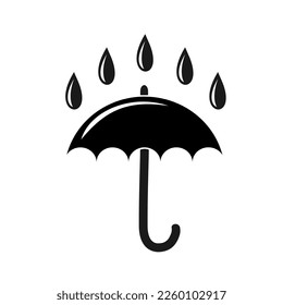 Vektorgrafik, Regenschirm und Symbol. 