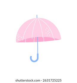 Vector illustration of a umbrella for rain and sun protection. Ideal for travel gear, weather accessories, and outdoor safety designs
