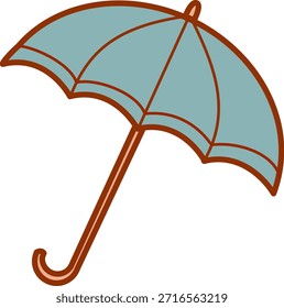 vector illustration of umbrella recolorable
