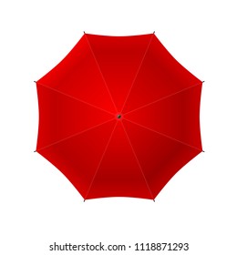 Vector illustration. Umbrella. Top view.