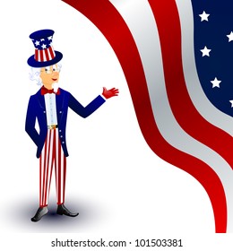 Vector illustration of uncle sam