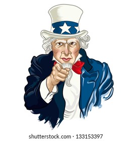 Vector illustration of Uncle Sam