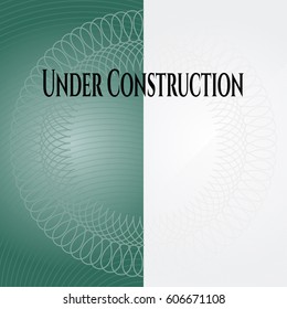 Vector illustration of Under Construction card icon in Green
