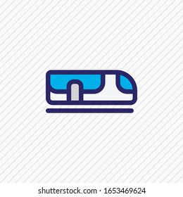 Vector illustration of underground icon colored line. Beautiful transit element also can be used as metro icon element.