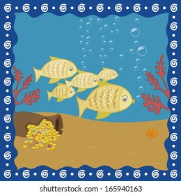 vector illustration of undersea life