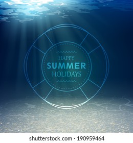 Vector Illustration of an Underwater Background