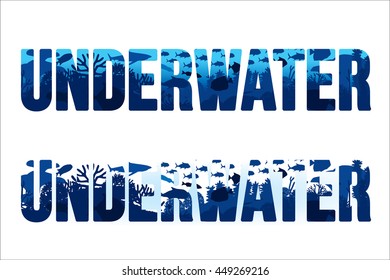 Vector illustration of underwater background.